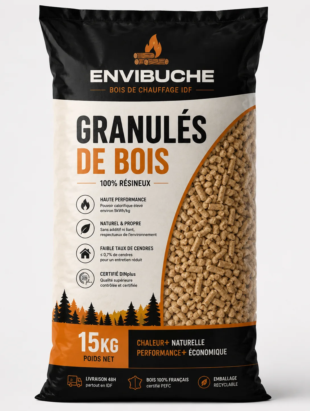 Sac de granulés de bois 15kg